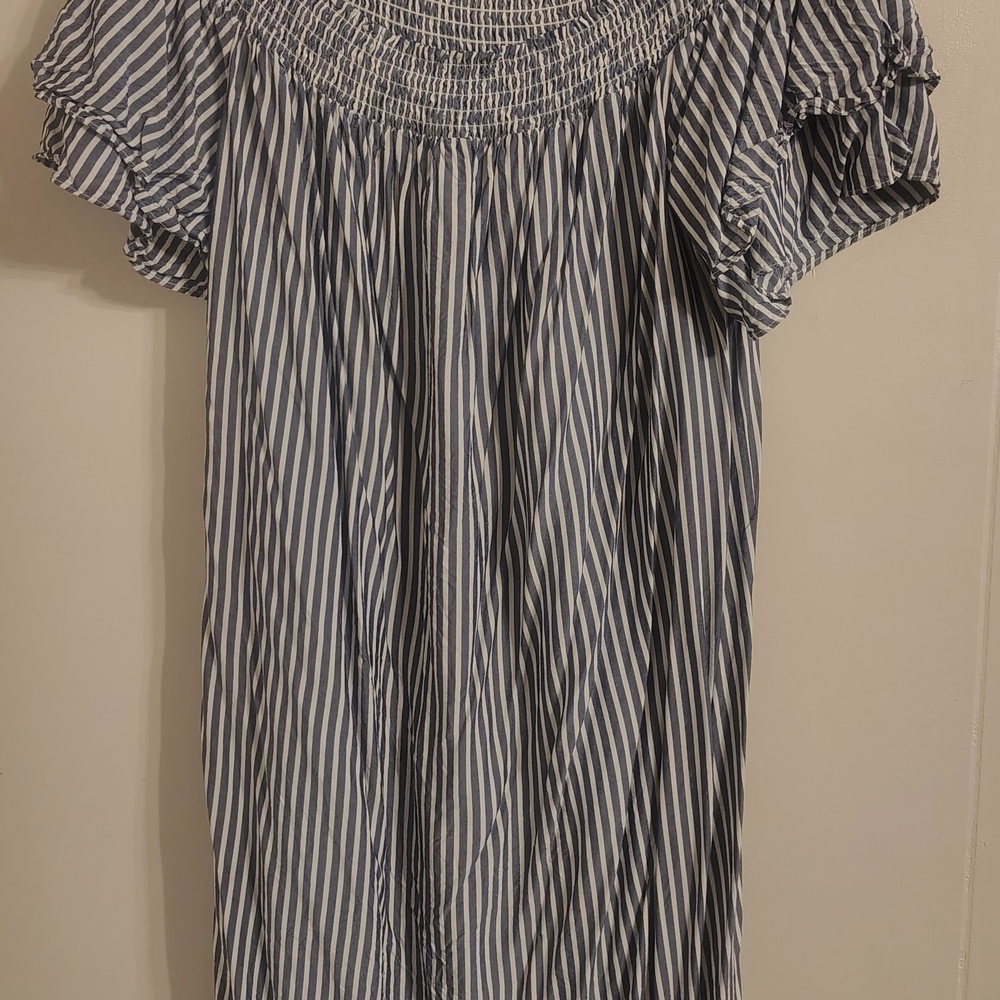 Old Navy Navy and White Striped Dress